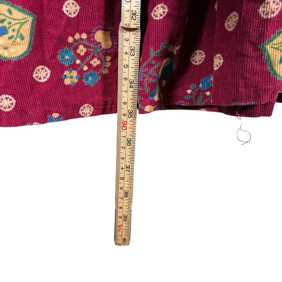 April Cornell Cottagecore Corduroy Dress | Artsy Floral Pockets Boho | Medium - Picture 10 of 10